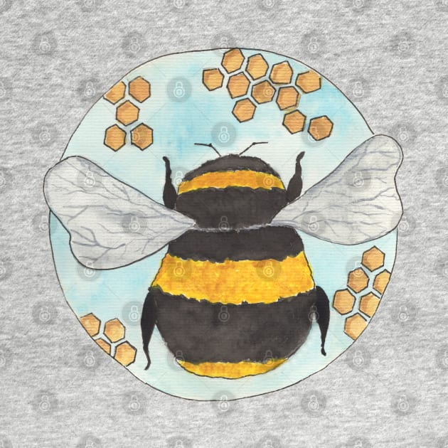 Bee and Honeycomb by Wild Tangents